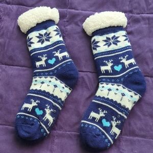 Fluffy Reindeer Socks